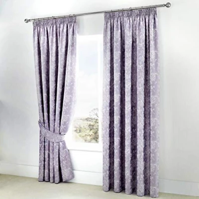 Imagen de Serene Jazmín Dos Paneles de Cortina, 55% 45%, Forro algodón / 50% poliéster, Morado Claro, W 66.1&quot; x L 90.2&quot; (1 Panels)