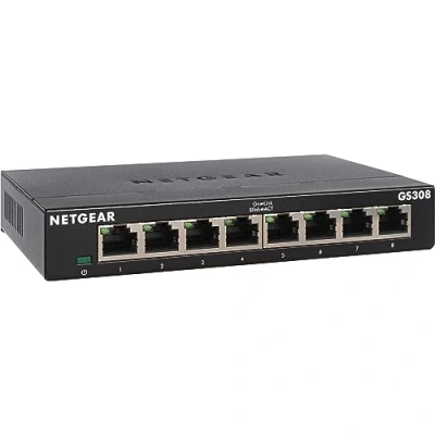 Imagen de NETGEAR Switch de red Gigabit 8 puertos (GS308) Ethernet Plug and Play Funcionamiento silencioso Montaje en sobremesa o pared