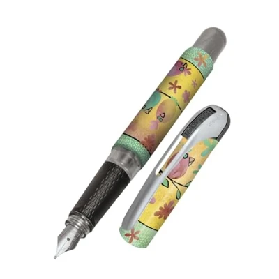 Imagen de Online College Chicken Pluma estilográfica para diestros, mango ergonómico, plumín de iridio medio, cartuchos tinta estándar, incluye cartucho combinado azul, apto alérgicos