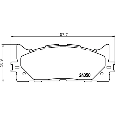 Imagen de HELLA 8DB 355 012 401 Juego de pastillas freno preparado para indicador desgaste con accesorios LEXUS: ES VII, TOYOTA: Camry VII Berlina