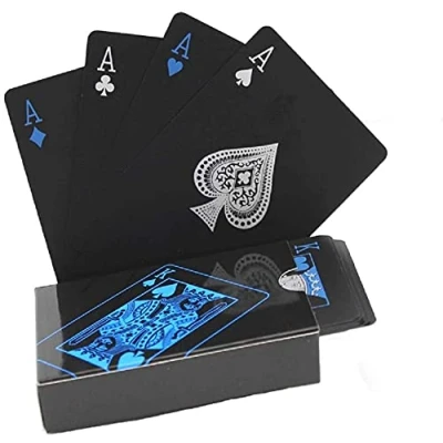 Imagen de Naipes de Póquer,54 Póquer Lavables Calidad Baraja Póker Impermeables Poker Magia Set Profesional Cartas Uno Juego para Juegos Fiesta en Casa
