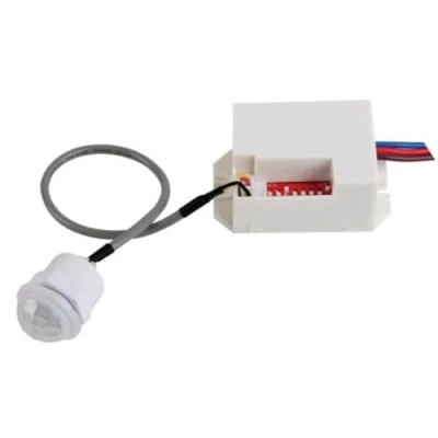 Imagen de Perel Mini Detector de Movimiento, PIR, Rango detección 8 m, ángulo 100 , IP20, Uso Interior, Montaje Descarga, Blanco