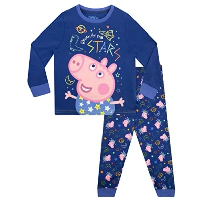Imagen de Peppa Pig Pijamas para Niños George Azul 4 5 Años