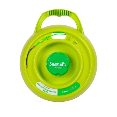 Imagen de Anguila Max Winder Enrollador Especial Tubos Estrechos Poliéster Trenzado Triple Color Verde Diámetro 3mm 12 metros