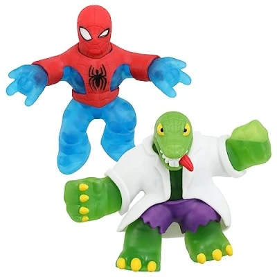 Imagen de Heroes of Goo Jit Zu Marvel Shifters Versus Pack Spider Man VS Shifter Lizard. 2 héroes esponjosos de 4.5 Pulgadas Alto.