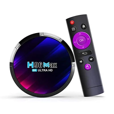Imagen de Android 13.0 TV Box, H96 MAX DDR4 4GB RAM 64GB ROM Quad Core 64bit WiFi6 Dual 2.4G/5.8G WiFi BT5.0 8K HDR10+ Ultra HD USB3.0 Player