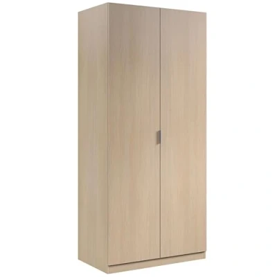 Imagen de Armario Ropero 2 Puertas, Habitación, Dormitorio, Modelo Low Cost, Acabado en Color Roble, Medidas: 81 cm (Ancho) x 180 (Alto) 52 (Fondo)