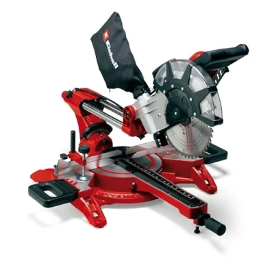 Imagen de Einhell Ingletadora TC SM 2534/1 Dual (máx. 2350 W, Función de tracción integrada, cabezal sierra inclinable, tope pieza trabajo, láser, Incluye hoja precisión carburo)