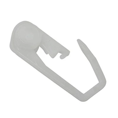 Imagen de GARDINIA Rodillos con Gancho para los Modelos de Barra Cortina GE y P2U, Paquete 50 Unidades, Resistente a Rayos UV, plástico, Color Blanco