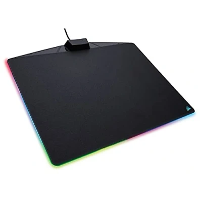 Imagen de Corsair MM800 RGB Alfombrilla de ratón para juego (medio, 15 zonas RGB, superficie dura), negro
