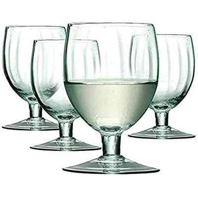 Imagen de Lsa Copa de Vino, MIA, Transparente, 350ml, Cristal, Clear Decorated, 4 Unidad (Paquete 1),