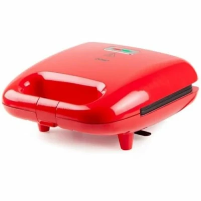 Imagen de Domo Snack Party Sandwichera 5 en 1, Carcasa Cool Touch, Antiadherente, Color Rojo