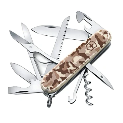 Imagen de Victorinox, Huntsman, Navaja Multiuso Suiza, Cuchillo bolsillo, Regalo, 15 Funciones, Hoja grande, Sacacorchos