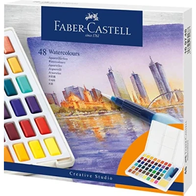 Imagen de Faber Castell Pinturas de Acuarela, Multicolor, Juego 51 piezas