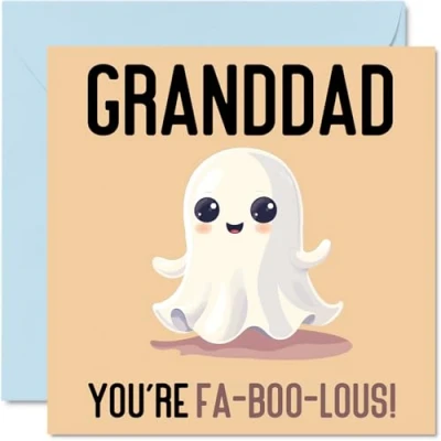 Imagen de tarjetas de cumpleaños para abuelo Fa Boo Lous Divertida tarjeta feliz nieto, nieta, regalos abuelo, felicitación broma 145 mm x