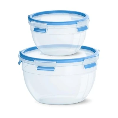 Imagen de EMSA Clip Close N1011600 Caja Redonda (1,1 + 2,6 L, 2 Unidades), Color Azul