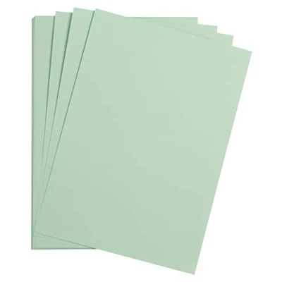 Imagen de Clairefontaine 975268C Paquete de papel maya, 25 hojas, dibujo liso, verde menta, A4, 21 x 29,7 cm, 185 g, para el y las actividades creativas
