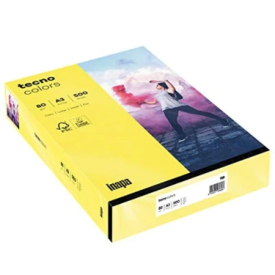 Imagen de inapa papel para impresora de colores, colores tecno Colors: 80 g/m², A3, 500 hojas, color gris