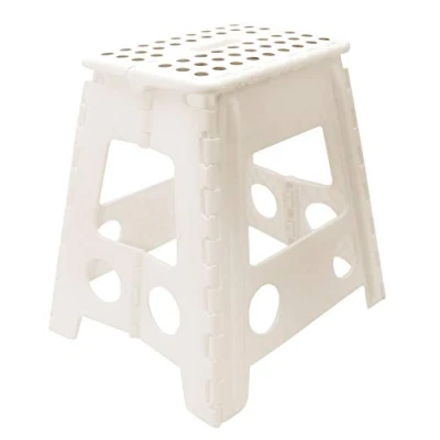 Imagen de ZOLLNER Taburete Plegable Multiusos portátil, 39 cm Altura, hasta 120 kg, Blanco
