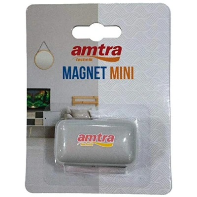Imagen de Amtra Wave Magnet Mini, Escobilla De Goma Para Limpieza Acuarios, Cepillo Raspador Acuario Con Imán, Tamaño Pequeño 4X2,5X2 Cm