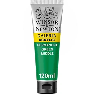 Imagen de Winsor &amp; Newton Pintura Acrílica , 120 ml, Verde (Permanent Green Middle)