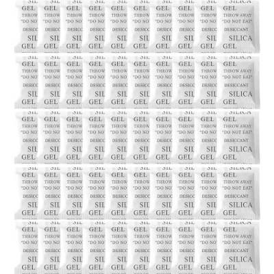 Imagen de Paquete de 50 paquetes gel sílice, desecantes 10 gramos, absorbente humedad sílice para almacenamiento, desecante puro y seguro,