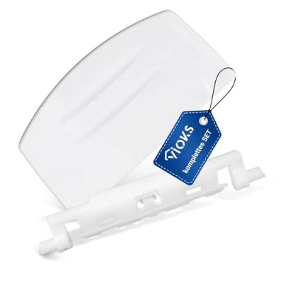 Imagen de VIOKS Juego de tirador puerta plástico repuesto para Beko 4244570100 + muelle 4244510100 Mango frigorífico, refrigerador, con