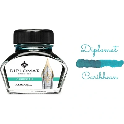 Imagen de Frasco de tinta Diplomat 30 ML Caribbean Turquoise