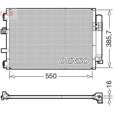 Imagen de DENSO DCN10043 Condensador con secador R 134 a FORD: FOCUS 3, C Max 2, 3 Turnier