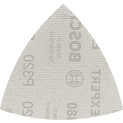 Imagen de Bosch Professional 5x Mallas de lija Expert M480 (para Madera dura, Pintura sobre madera, 93x93 mm, grano 320, accesorios Lijadora delta)
