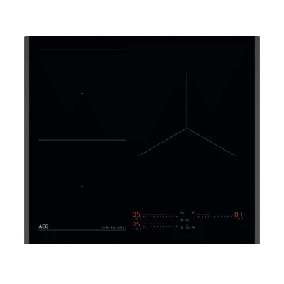 Imagen de Placa inducción AEG TI63IQ30FB, 3 zonas, Zona grande 28 cm, Función Puente, 59 Negro