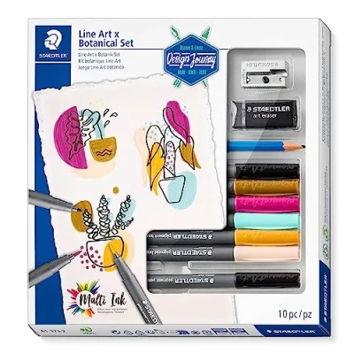 Imagen de Set Staedtler Line Art &amp; Botanical Design Journey