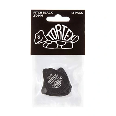 Imagen de JIM DUNLOP Púas Tortex Pitch Black 0,50mm Saco de 72