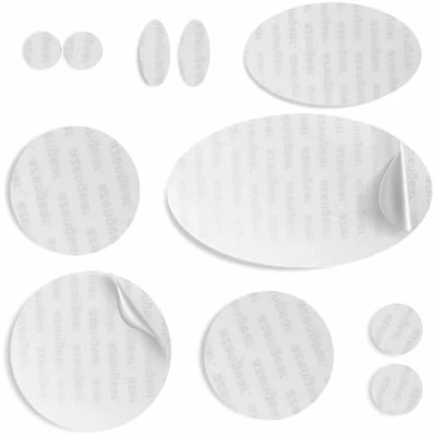 Imagen de aZengear Parches de reparación chaqueta plumón, autoadhesivos, suaves, resistentes al desgarro, tela nailon para fijar agujeros en la ropa, pantalones esquí (11 piezas, Transparente)