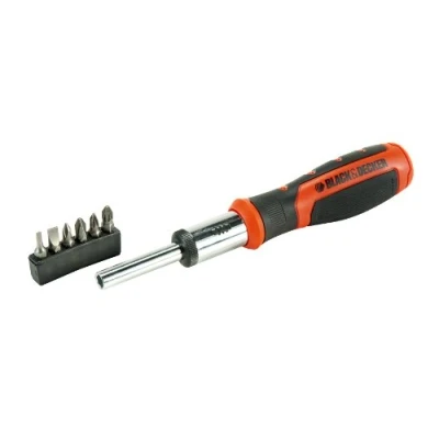 Imagen de BLACK+DECKER BDHT0 62129 Destornillador de carraca con 6 multipuntas Intercambiables