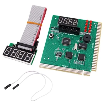 Imagen de WANGCL Comprobador de placa base ordenador PC, módulo 4 dígitos, tarjeta postal depuración prueba con pantalla externa, compatible PCI e ISA