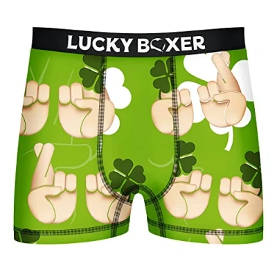 Imagen de Lucky Boxer Calzoncillos Color Verde para Hombre, Unitario LB001, S