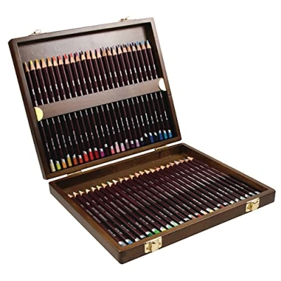 Imagen de Derwent Lápices de Colores Coloresoft para Dibujar y Escribir, Set 48 en Caja Madera Regalo, Ideal Crear Colores, Calidad Profesional, 2301660