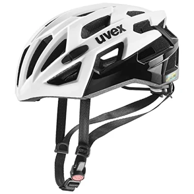 Imagen de uvex race 7, casco Performance seguro unisex, ajuste de talla individualizado, protección contra impactos, white black, 56 61 cm