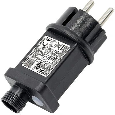 Imagen de yowin Enchufe Intermitente 31V 6W Transformador Luces Navidad, 8 Modos Adaptador con Temporizador, Meomoria, para de Hada, Guirnaldas Luces, LED Driver