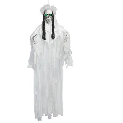 Imagen de Boland 73093 Horror Bride, 160 cm, decoración colgante para Halloween con luz, incl. pilas, de fiesta, terror fiesta temática
