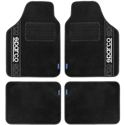 Imagen de SPARCO SPF510BK Juego de alfombrillas suelo Poliéster delante y detrás 4 negro 66 x 47 cm (front), 37 (rear) norauto, oscaro, mister auto