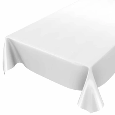 Imagen de ANRO Mantel de hule (lavable, 140 x cm), color blanco, toalla, cm