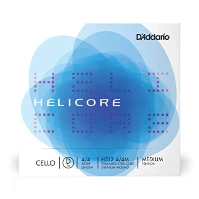 Imagen de Cuerda individual Re para violonchelo Helicore de D&#039;Addario, escala 4/4, tensión media.