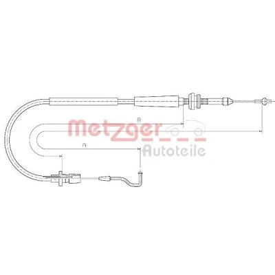 Imagen de METZGER 11.0637 Cable del Acelerador COFLE VOLKSWAGEN: TRANSPORTER 4, 4 Bus