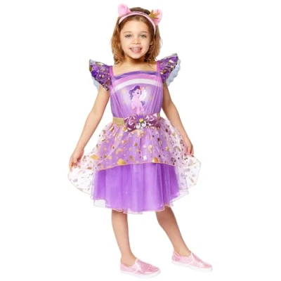 Imagen de amscan 9918489 Disfraz de niña oficial con licencia My Little Pony Pipp Petals Fancy Dress Edad: 6 8 años
