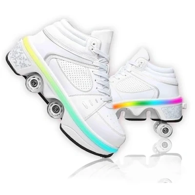 Imagen de Zapatos con Ruedas para Niños Y Niña, Multiusos Zapatillas ruedascon Led Luces, de Skateboard
