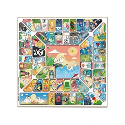 Imagen de Cayro Tablero Parchís De 6 y Oca Madera Diseño Clásico Elegante Tamaño 40 x Juego Tradicional Desarrollo Cognitivo Duradero