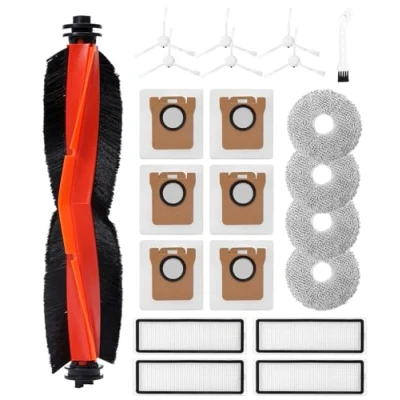 Imagen de SOBEAU Juego de accesorios repuesto para robot aspirador Xiaomi X20 / Dreame L10s Ultra L10 Ultra, 1 cepillo principal, 4 filtros, 6 cepillos laterales, almohadillas limpieza, bolsas
