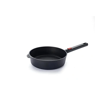 Imagen de Woll Eco Logic QXR Sartén de hierro fundido (inductiva, diámetro 24 cm, 7 cm alto, con mango extraíble, apta para todo tipo cocinas, sin PFAS, revestimiento antiadherente, aluminio fundido,